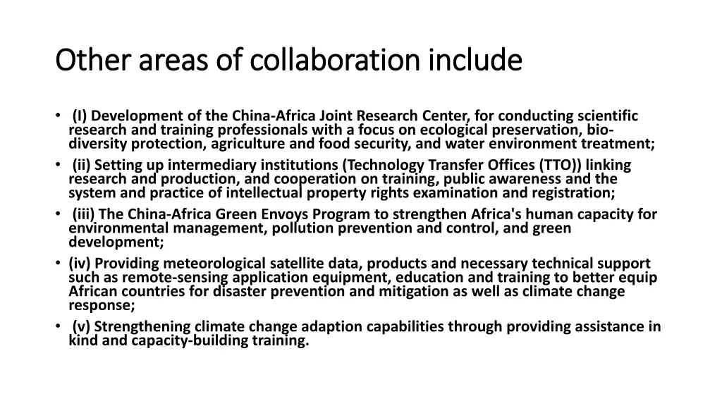 other areas of collaboration include other areas