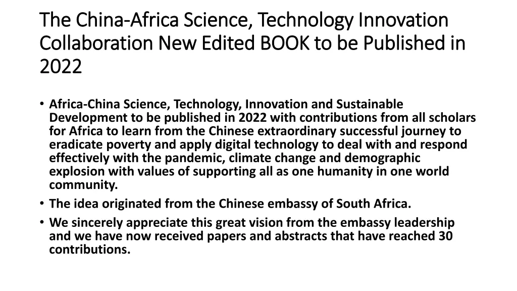 the china the china africa science technology