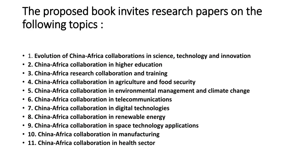 the the proposed book invites research papers