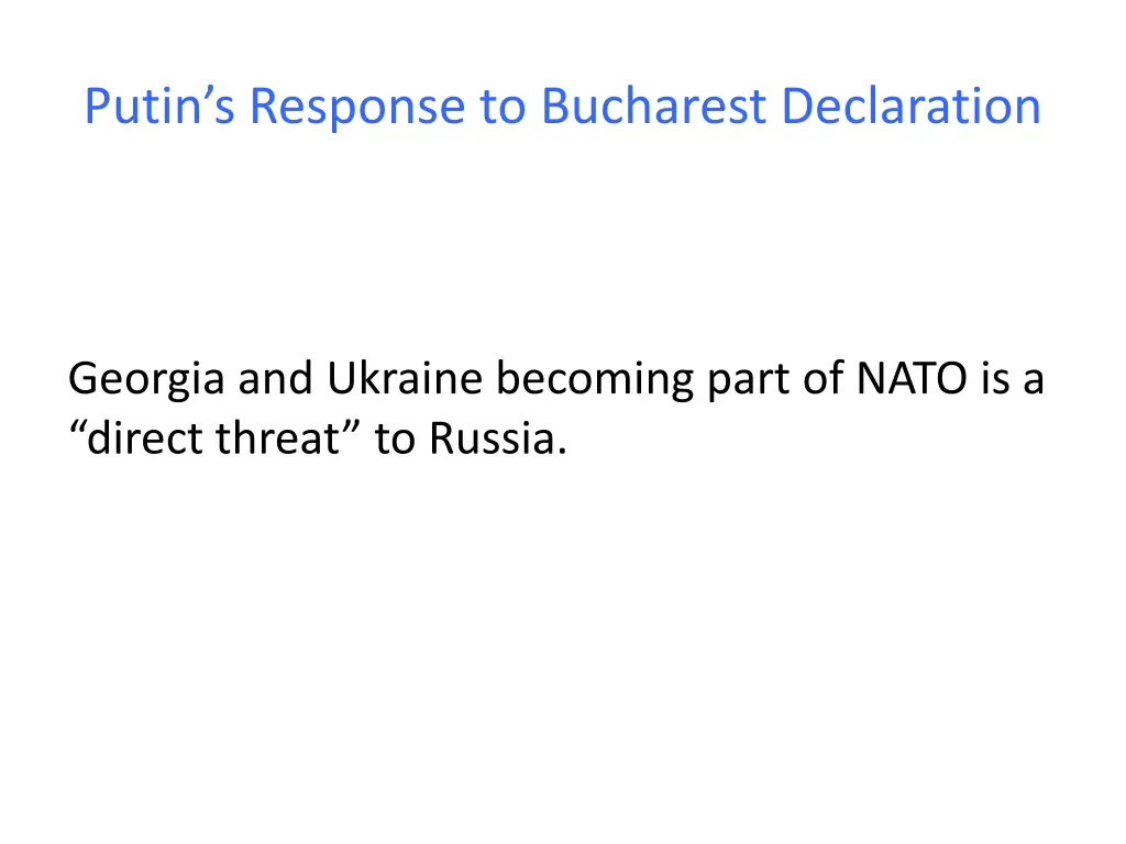 putin s response to bucharest declaration