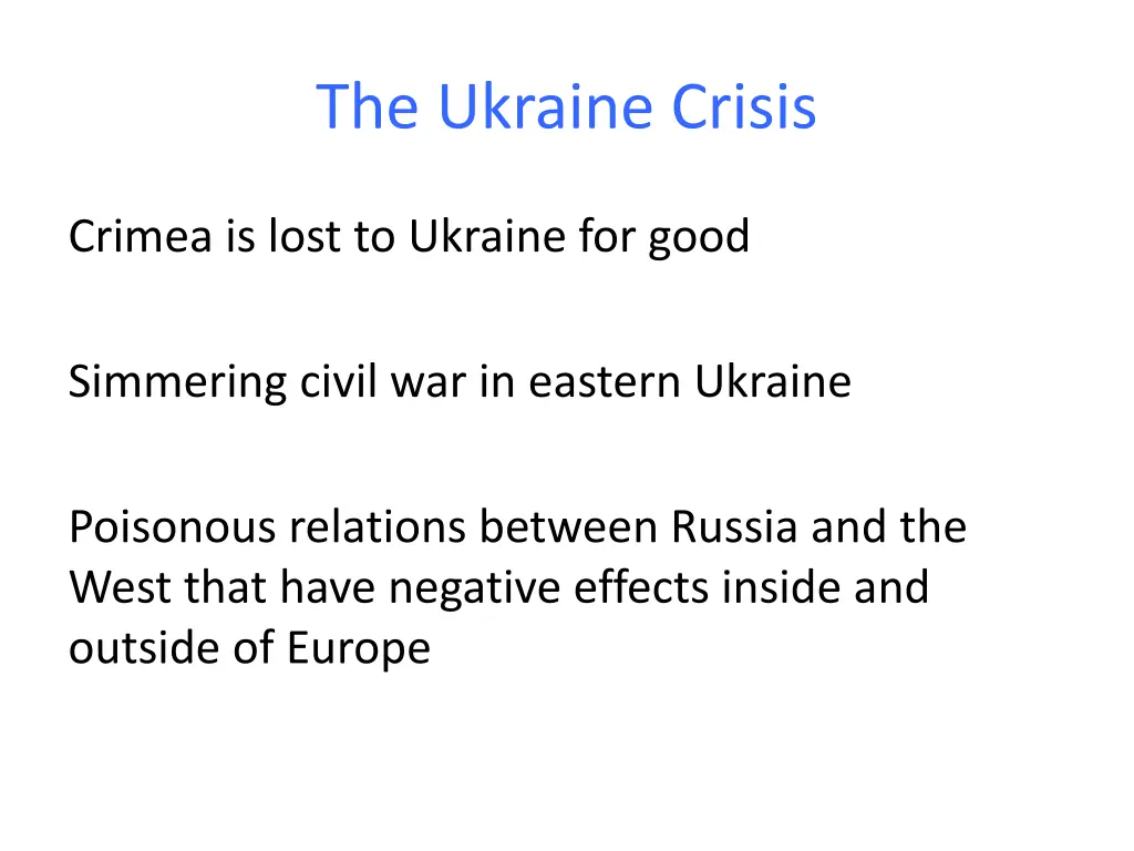 the ukraine crisis