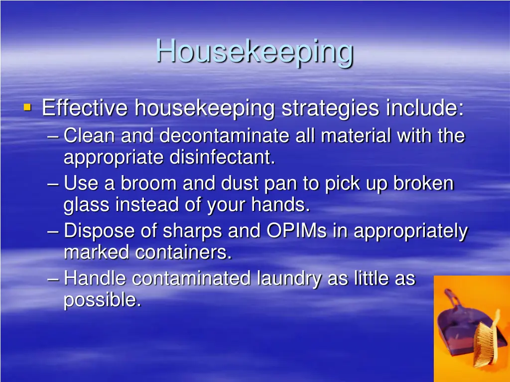 housekeeping
