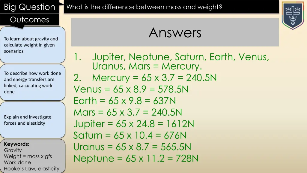 big question outcomes 13