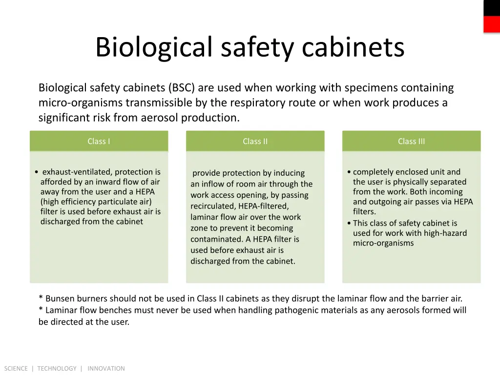 biological safety cabinets