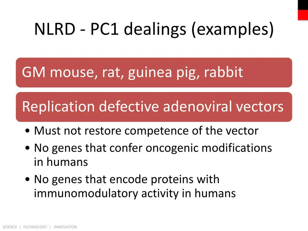 nlrd pc1 dealings examples
