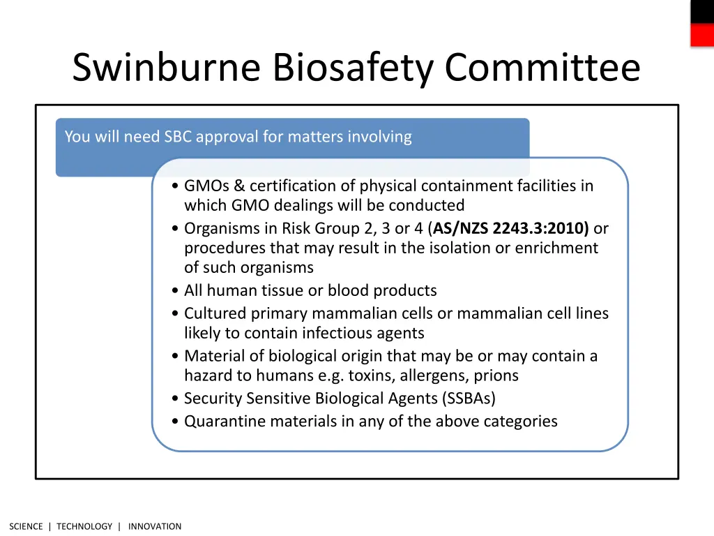 swinburne biosafety committee 1