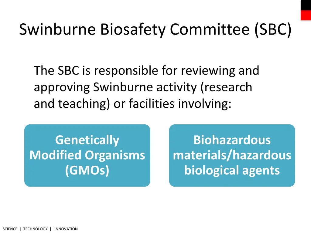 swinburne biosafety committee sbc