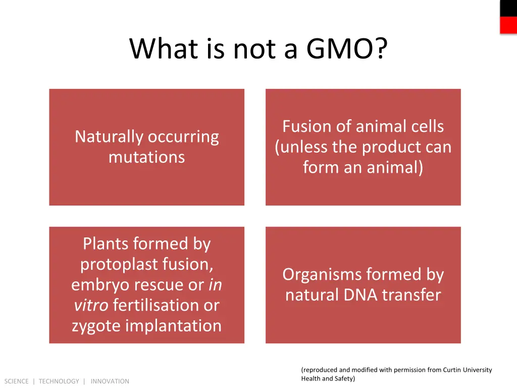 what is not a gmo