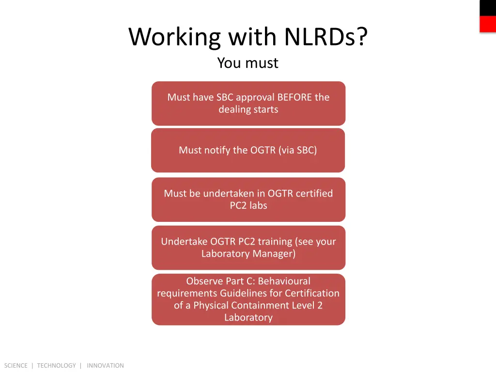 working with nlrds you must