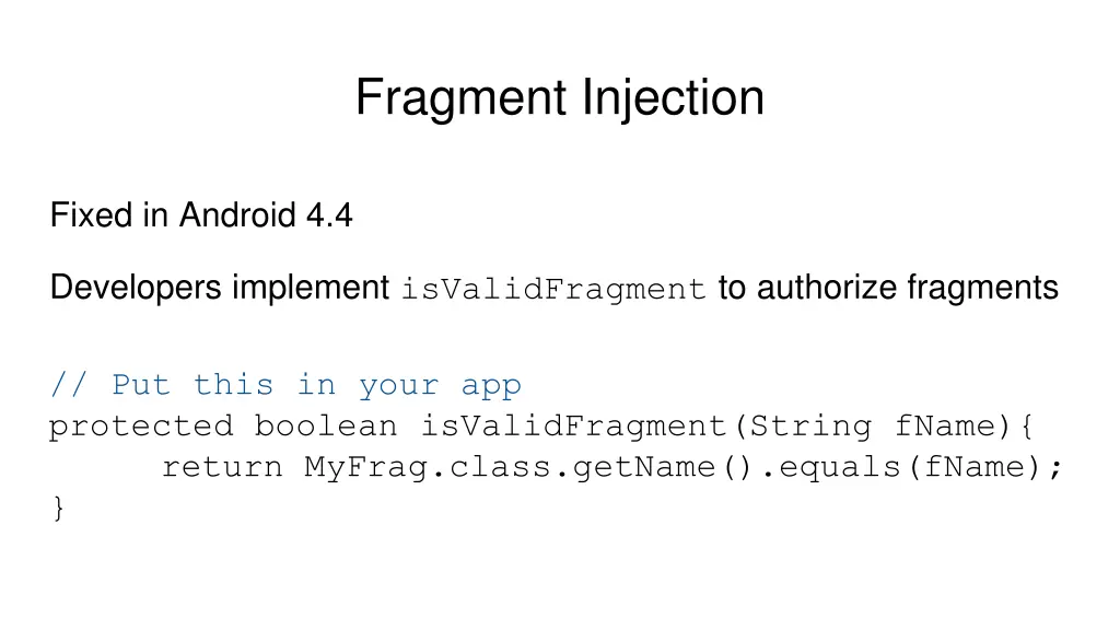 fragment injection 1
