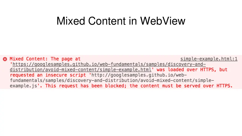 mixed content in webview