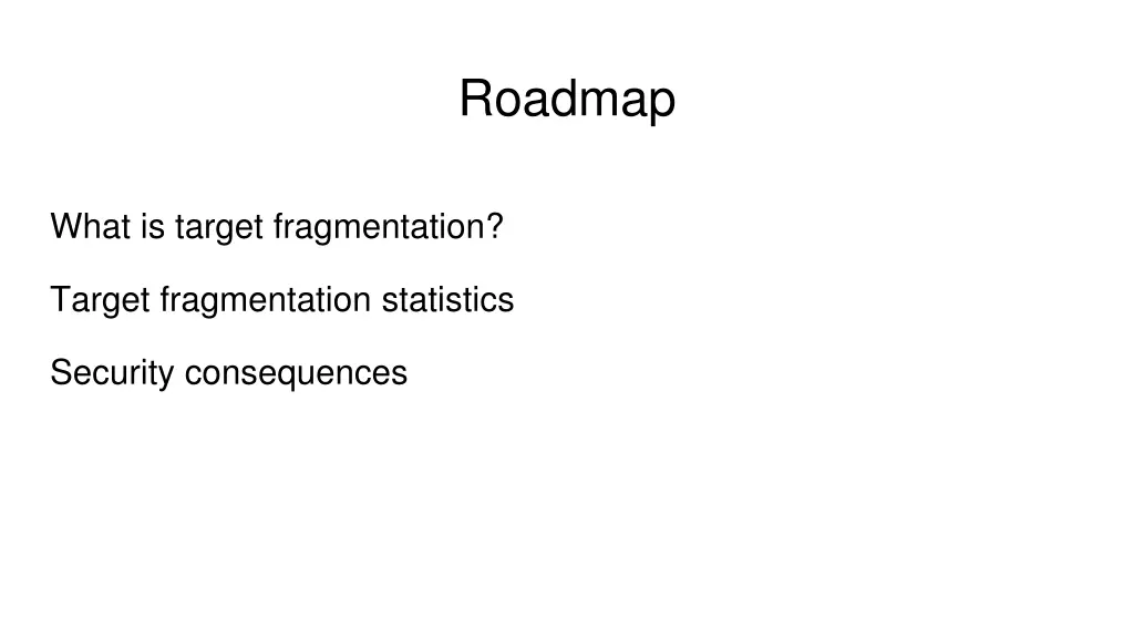 roadmap