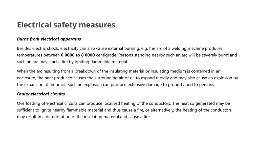 electrical safety measures