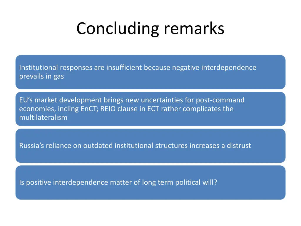 concluding remarks