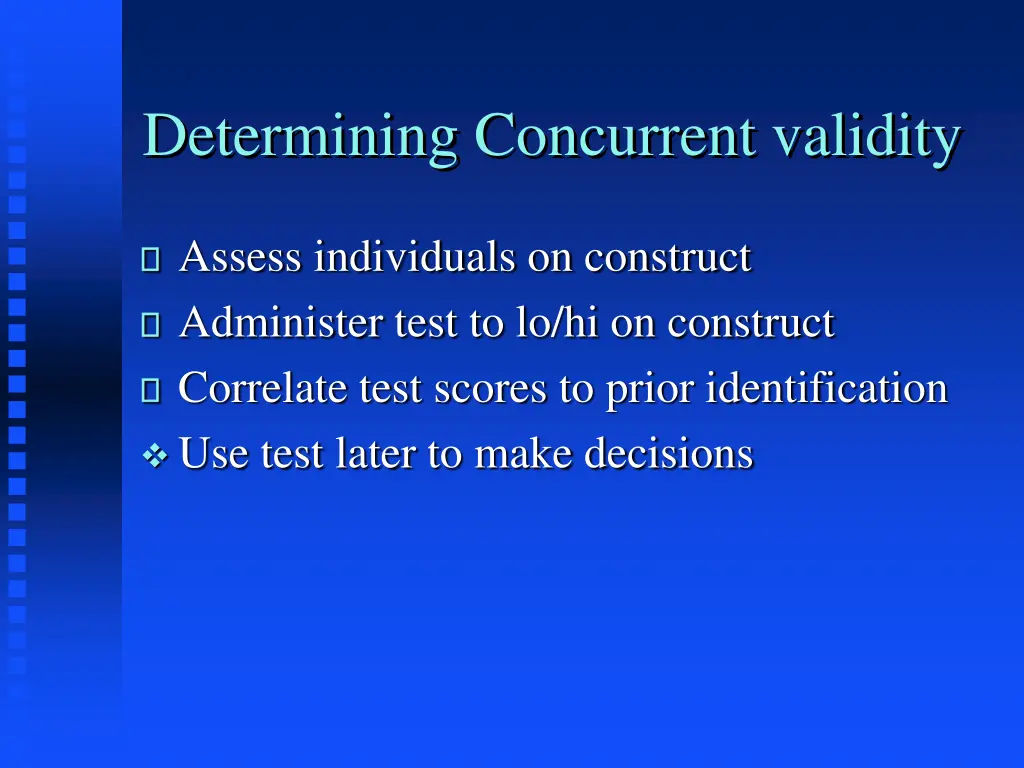 determining concurrent validity