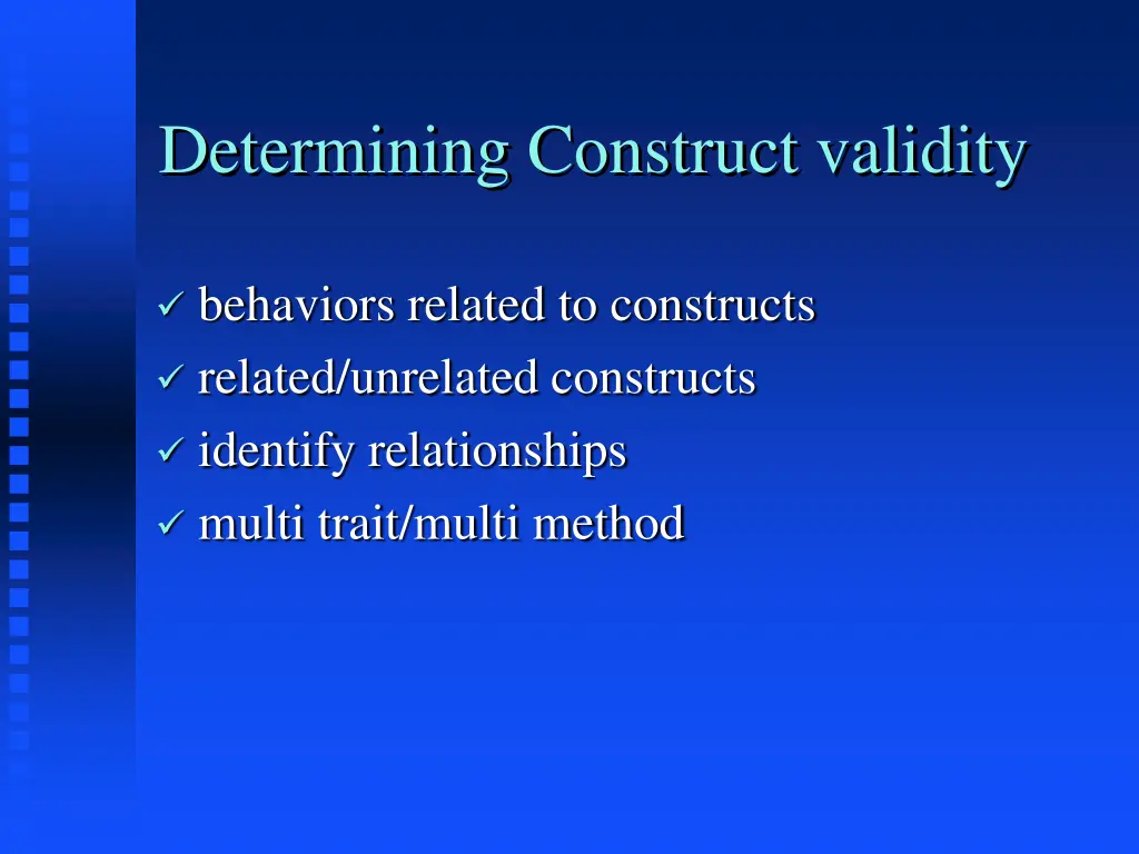 determining construct validity