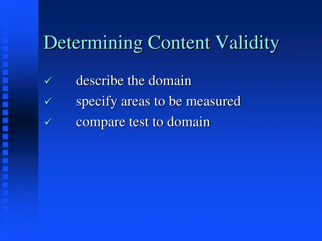 determining content validity