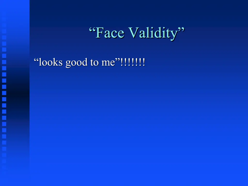face validity