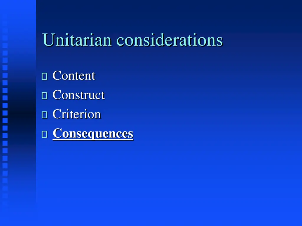 unitarian considerations