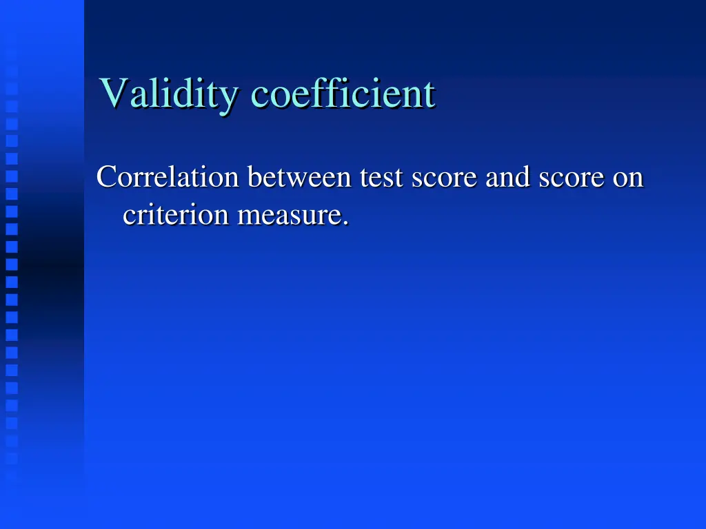 validity coefficient
