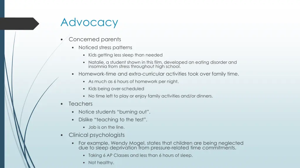 advocacy