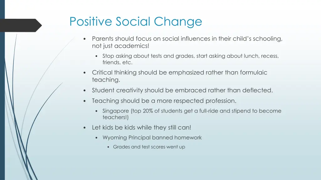 positive social change
