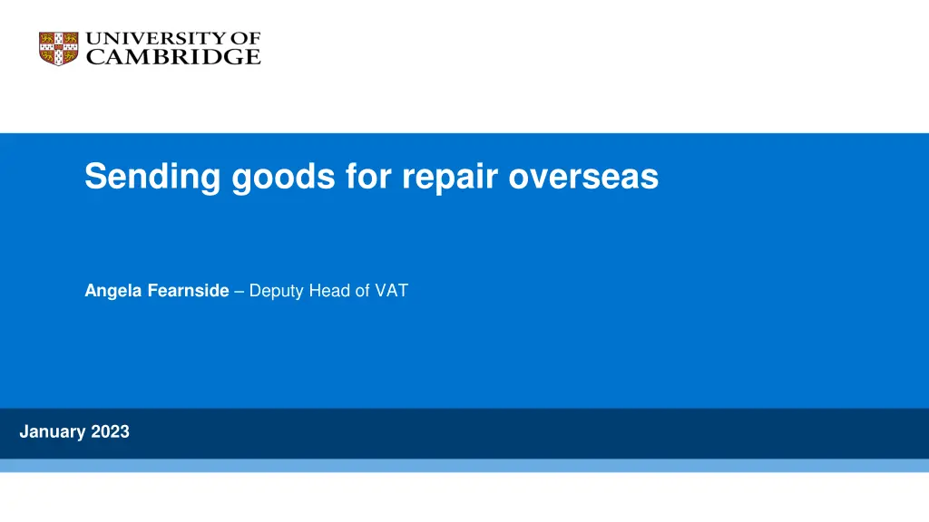 sending goods for repair overseas