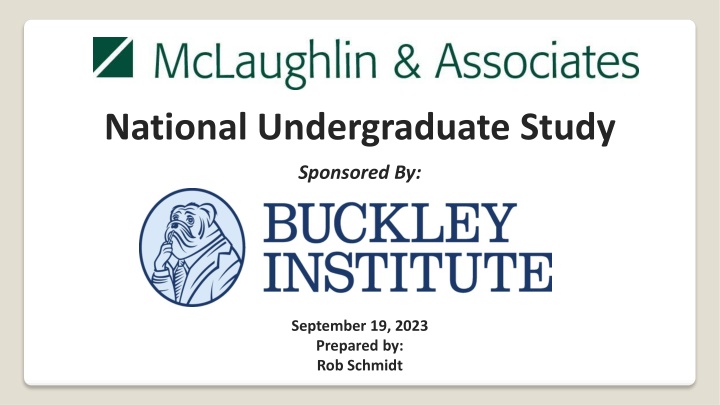 national undergraduate study