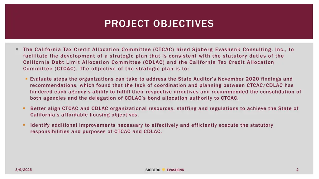 project objectives