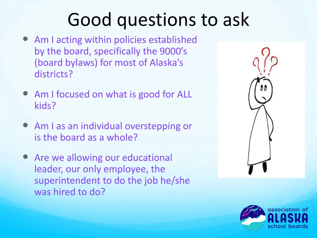good questions to ask am i acting within policies