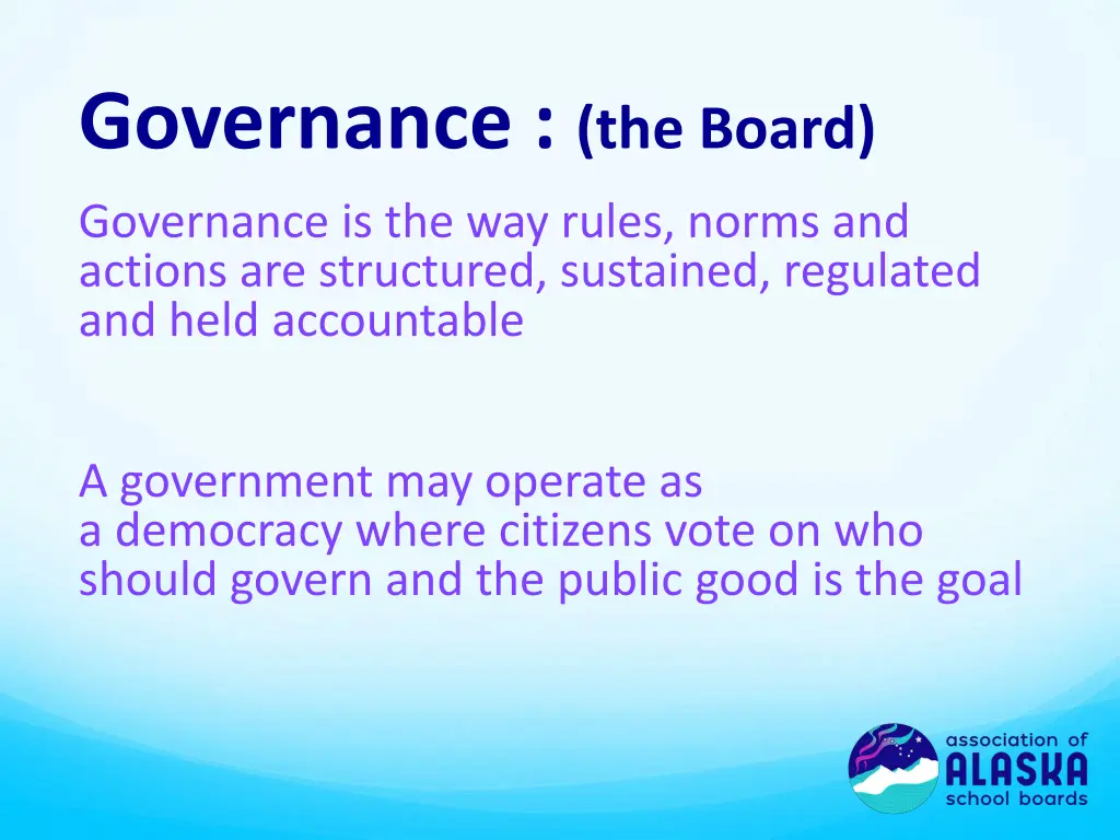governance the board