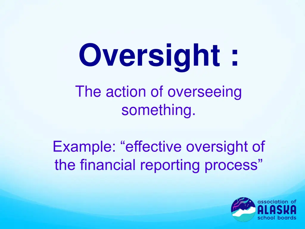 oversight