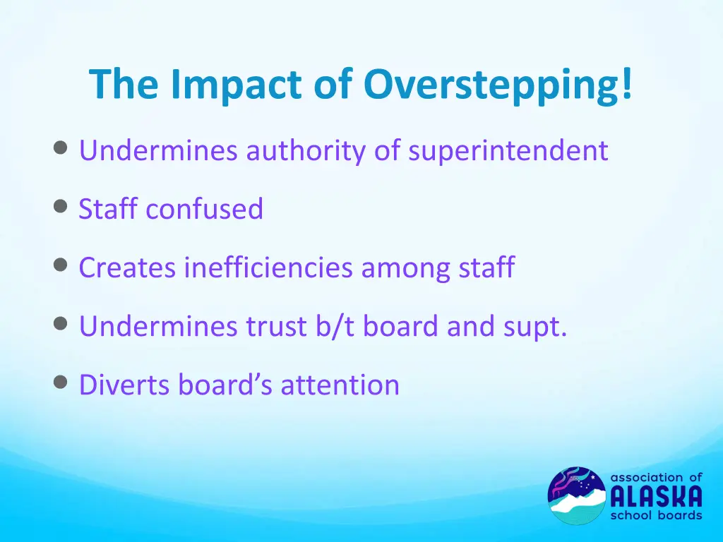 the impact of overstepping