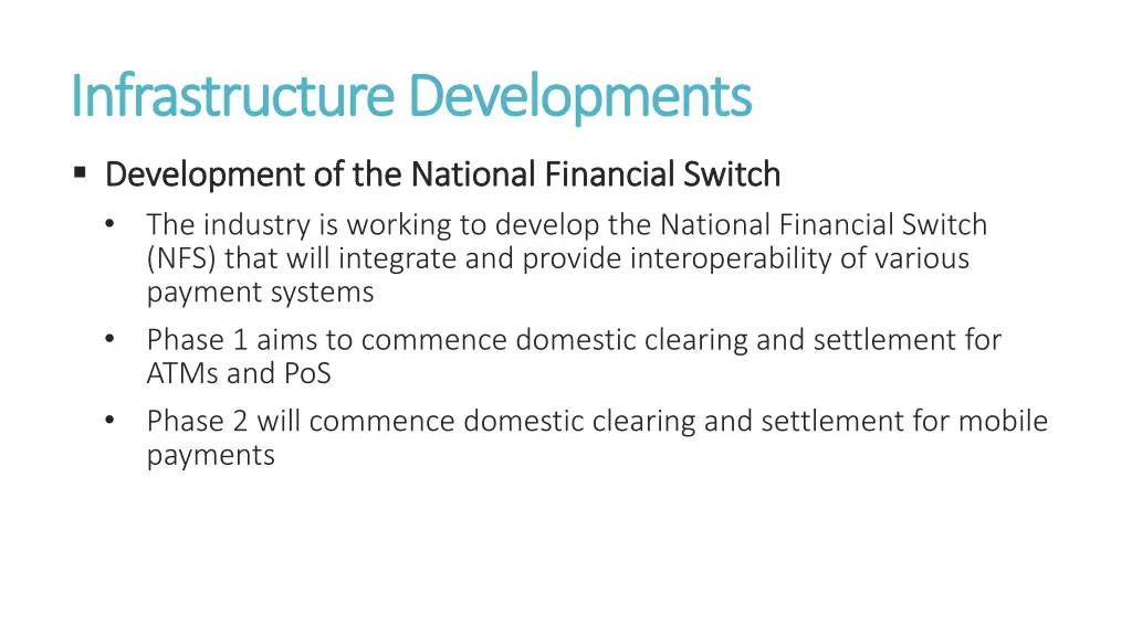 infrastructure developments infrastructure