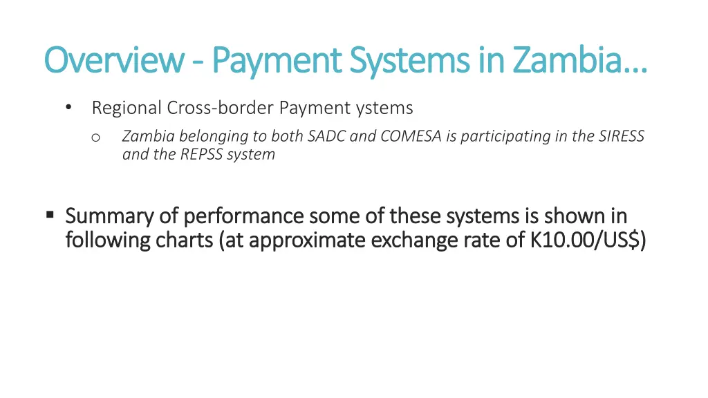 overview overview payment systems in zambia 2