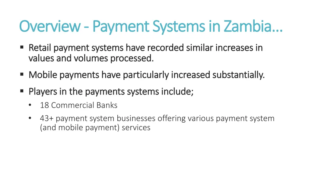 overview overview payment systems in zambia 6