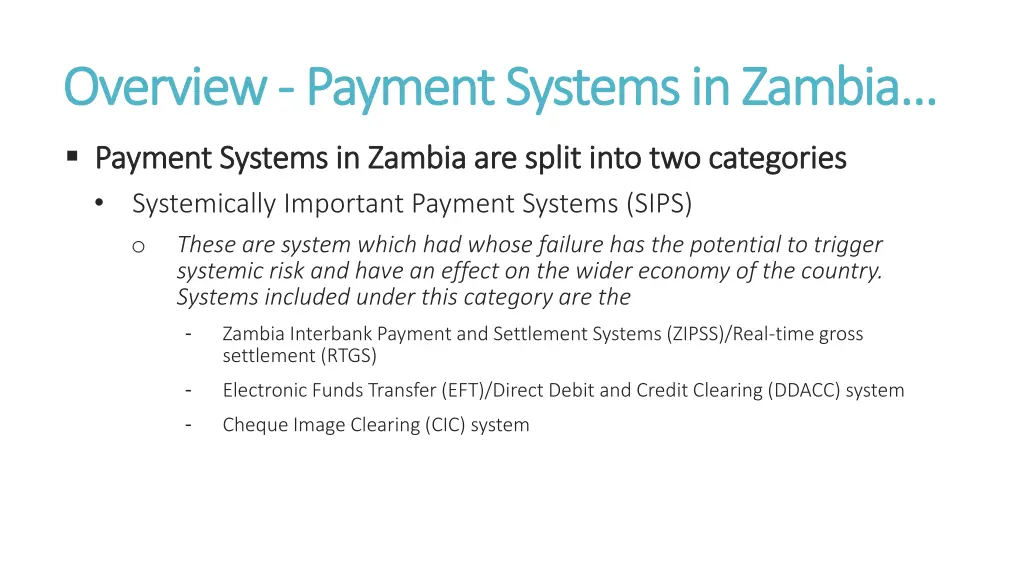 overview overview payment systems in zambia