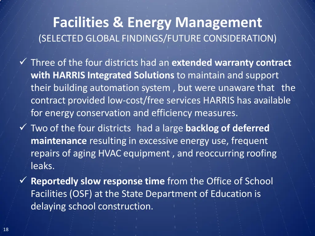 facilities energy management selected global 1