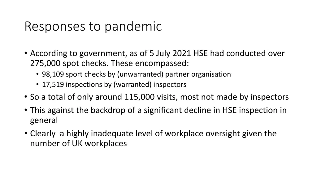 responses to pandemic 1