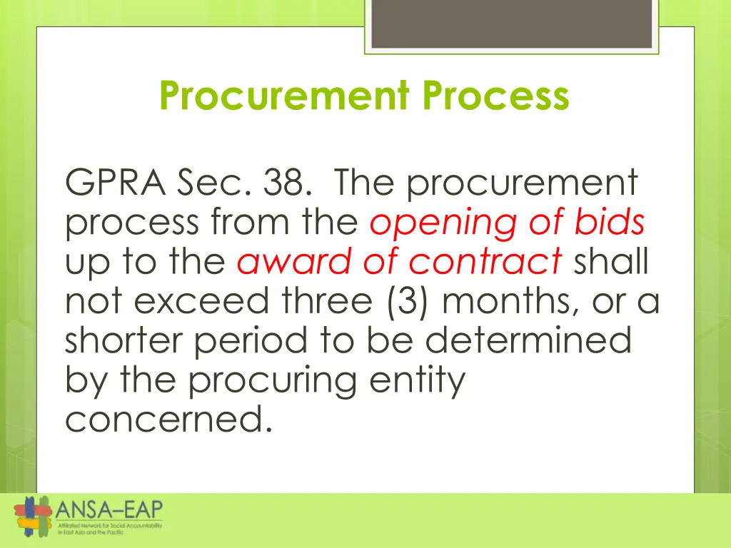 procurement process