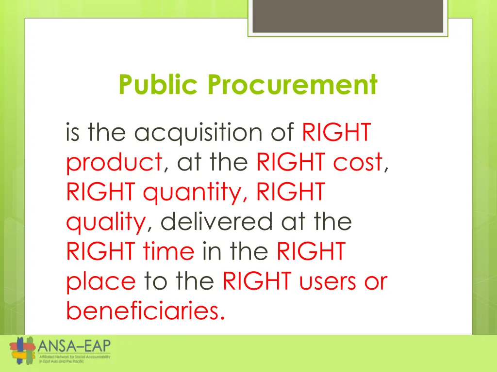 public procurement