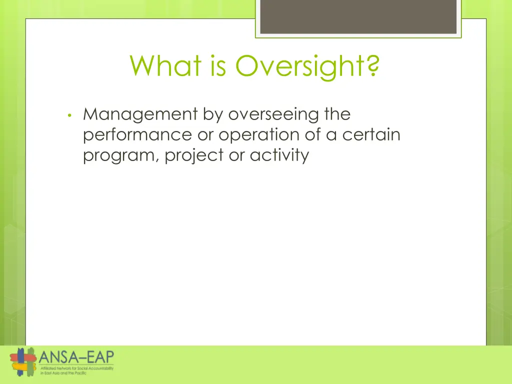 what is oversight