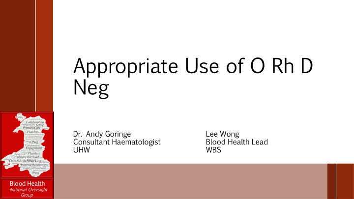 appropriate use of o rh d neg