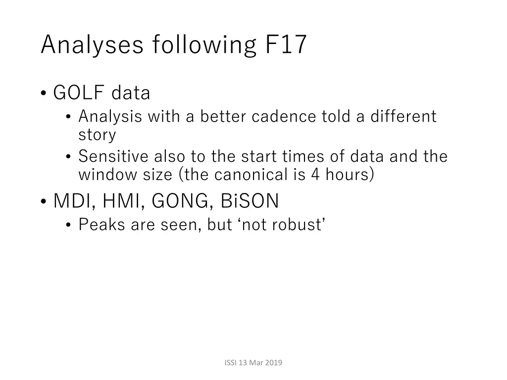analyses following f17 1