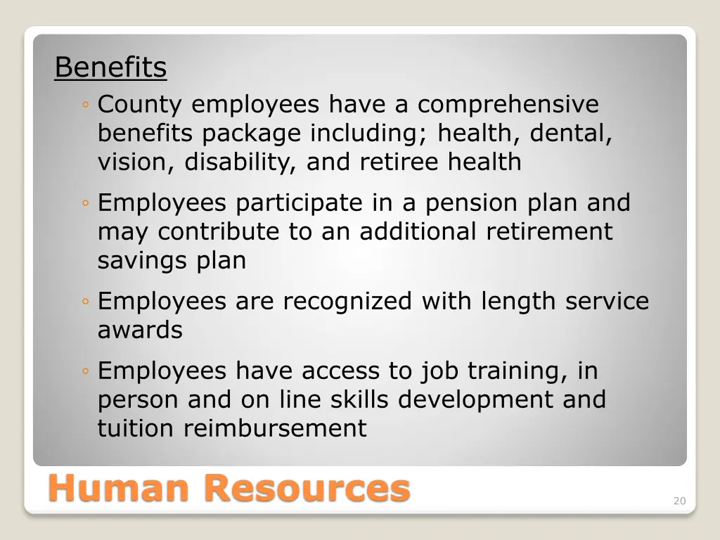 benefits county employees have a comprehensive