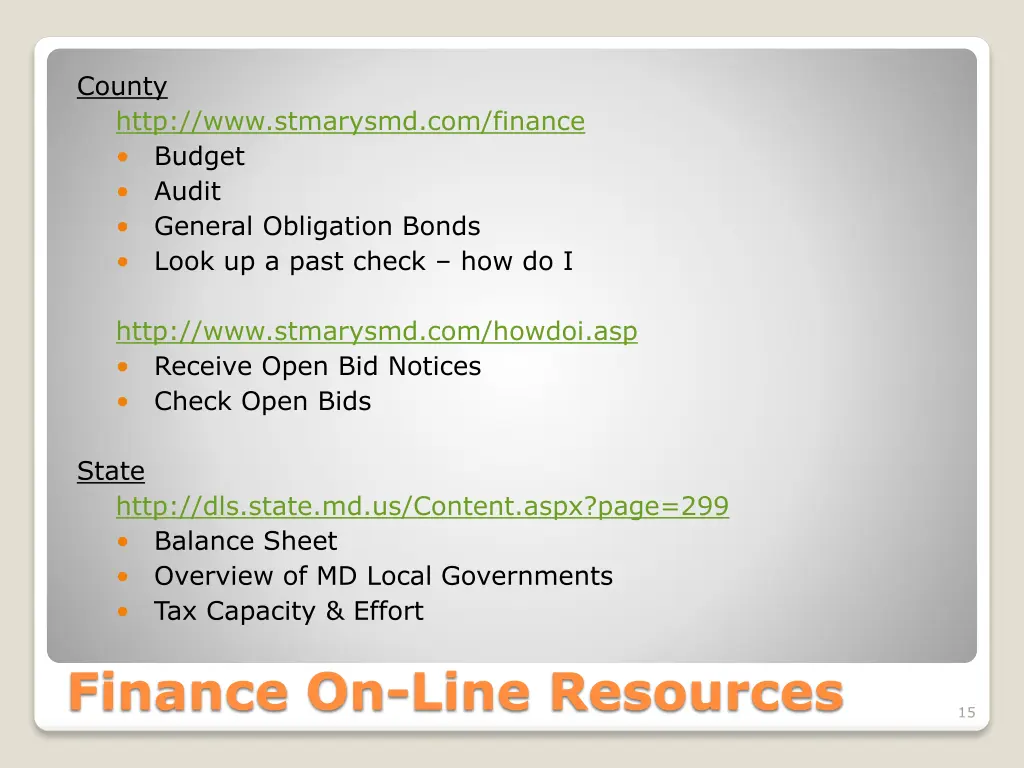 county http www stmarysmd com finance budget