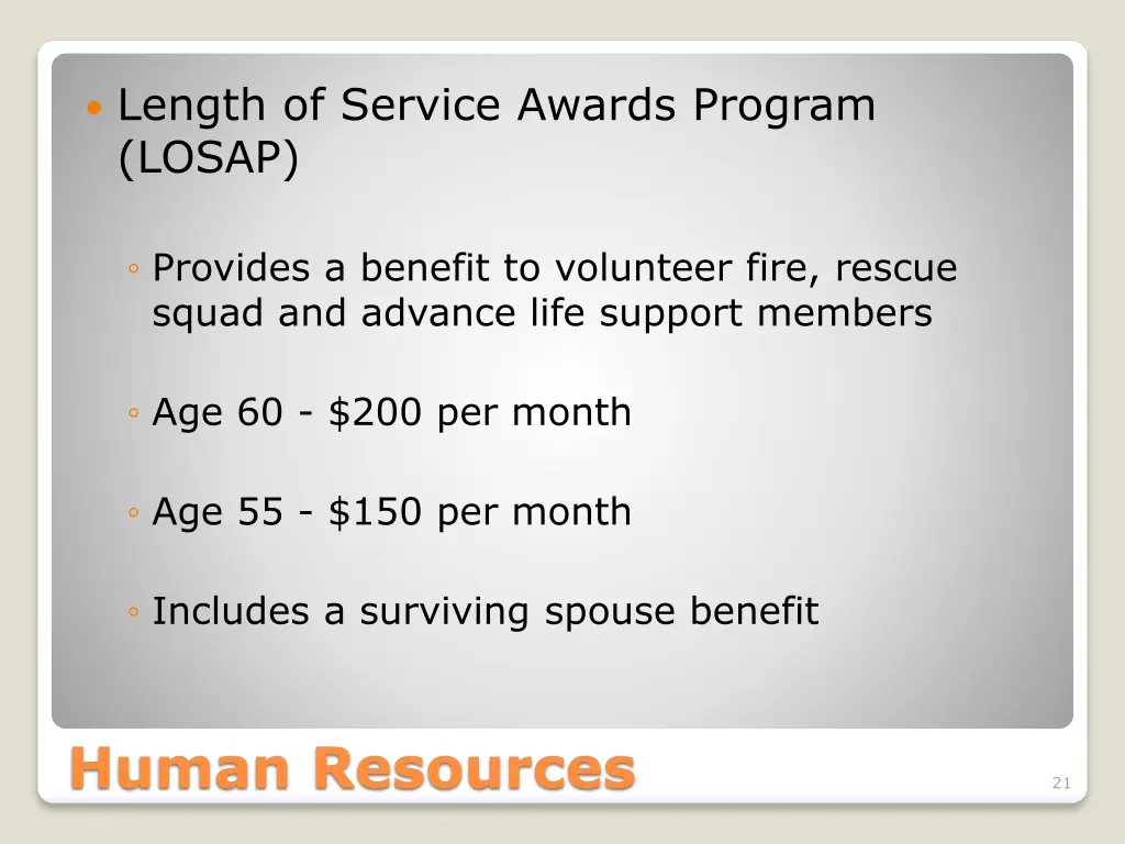 length of service awards program losap