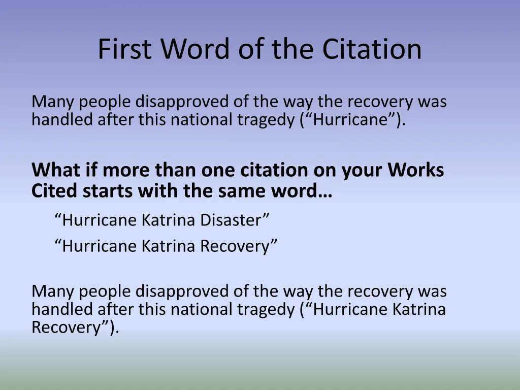 first word of the citation