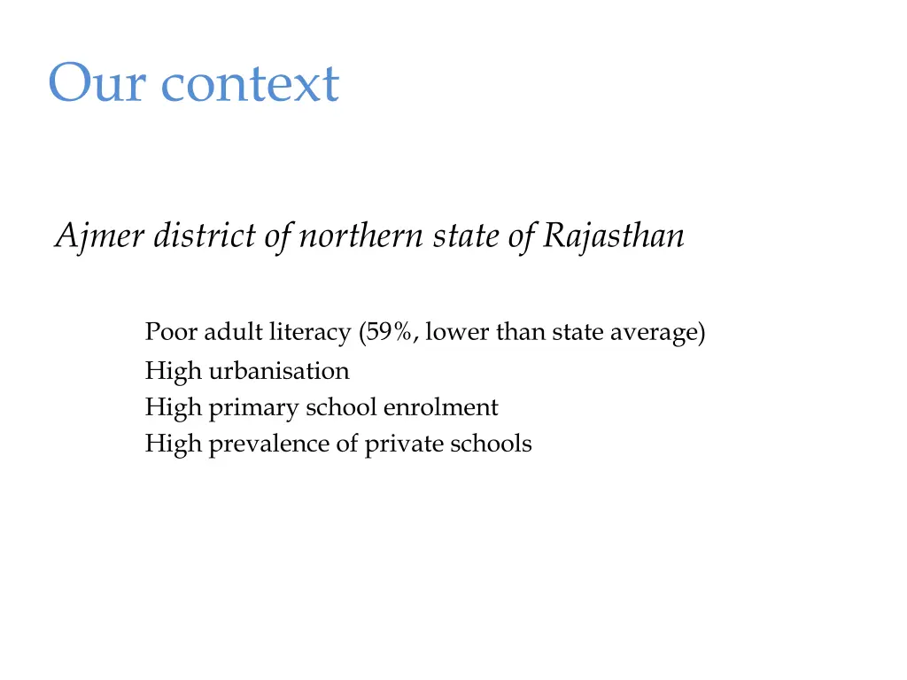 our context
