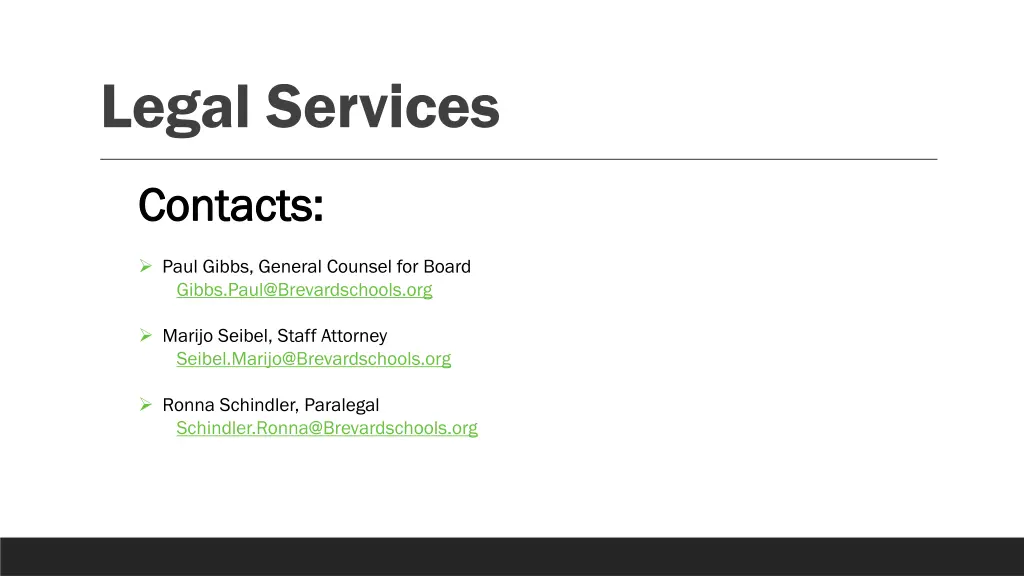 legal services